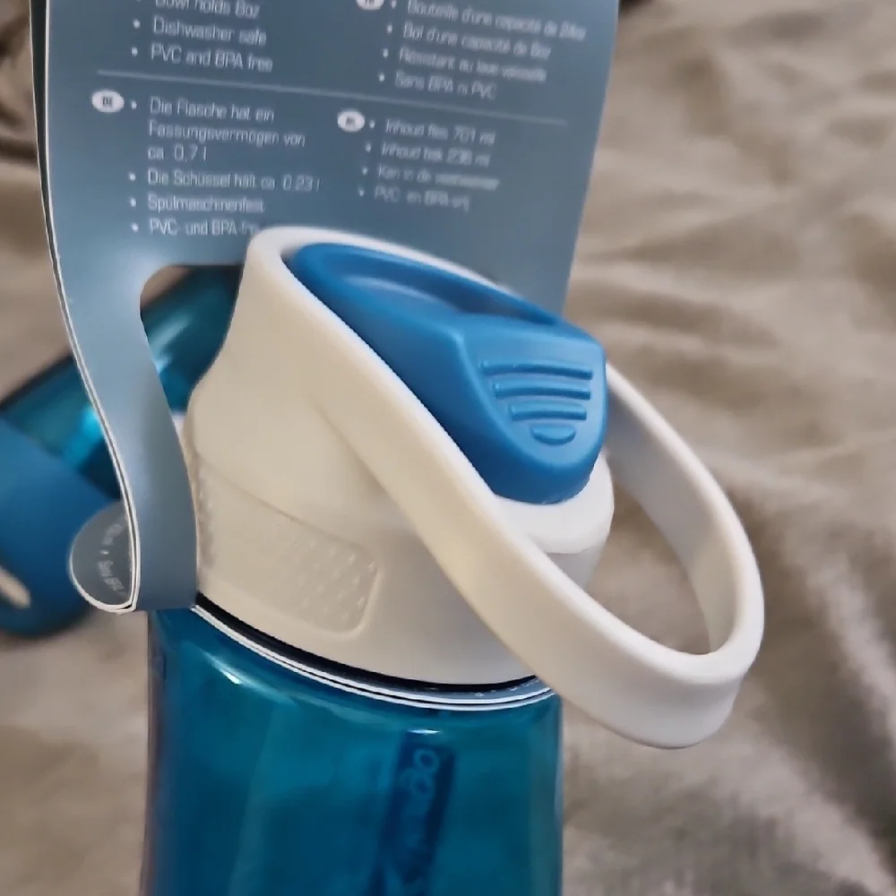 Kurgo The Gourd H2O Bottle & Bowl 24oz blue NEW Dog Walking Hiking Camping NWT
